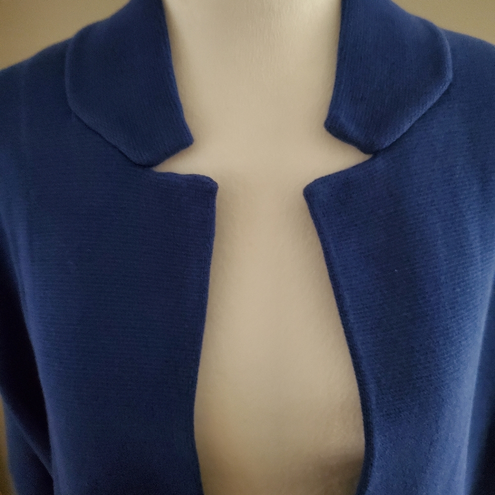 Talbots blue long sweater. NWT - Picture 2 of 6